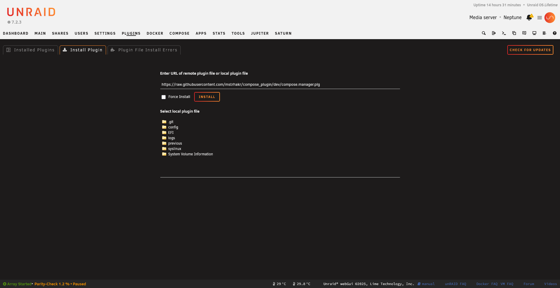 Plugin install from URL